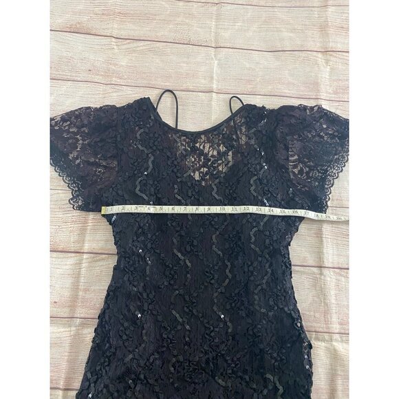 Vintage HW Collections Drop Waist Sequin Mermaid Style Cocktail Dress - 11-12 - Picture 9 of 14